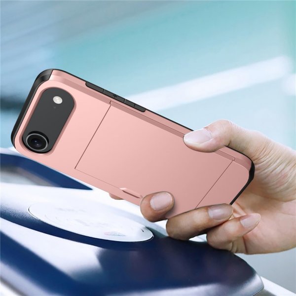 iPhone Air Cover med Kortplads og Skydelåge Blå