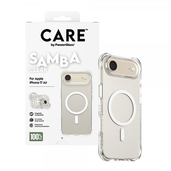 CARE by PanzerGlass iPhone Air Cover Samba MagSafe Transparent