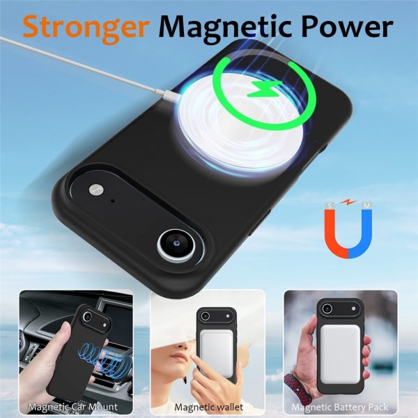 Nordic Covers iPhone Air Cover Silikone Feather Series MagSafe Raven Black