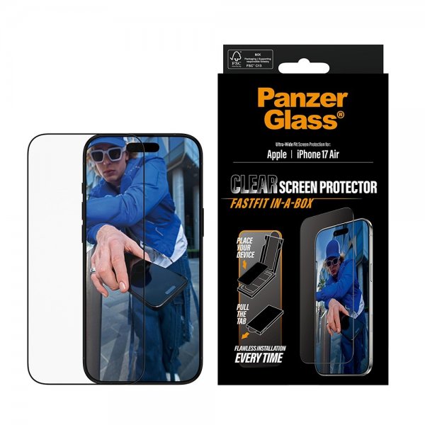 PanzerGlass iPhone Air Skærmbeskyttelse Ultra-Wide Fit Klar Fastfit