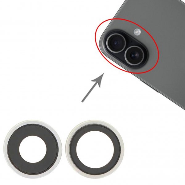 Kameralinser med ram til iPhone 17 - Hvid