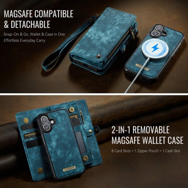 CaseMe iPhone 17 Etui 008 Series Aftageligt Cover Blå