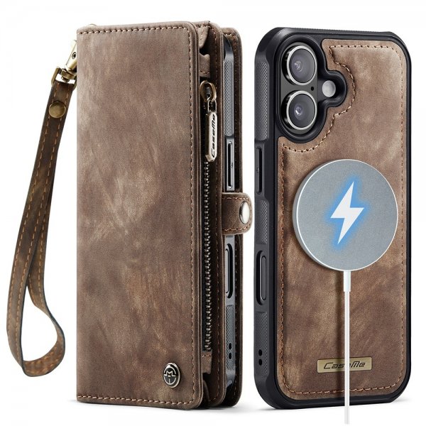 CaseMe iPhone 17 Etui 008 Series Aftageligt Cover Brun