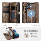 CaseMe iPhone 17 Etui 008 Series Aftageligt Cover Brun