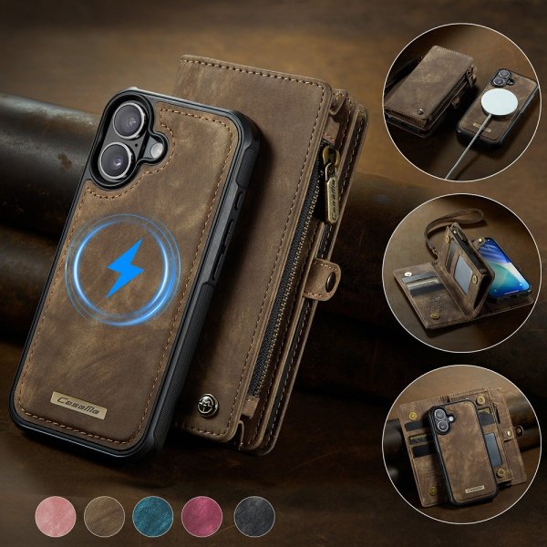 CaseMe iPhone 17 Etui 008 Series Aftageligt Cover Brun