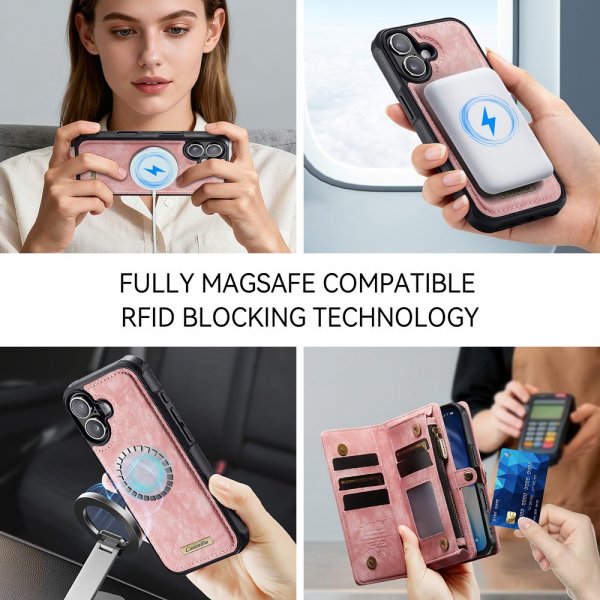 CaseMe iPhone 17 Etui 008 Series Aftageligt Cover Rosa