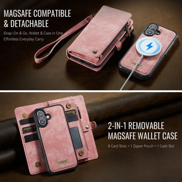 CaseMe iPhone 17 Etui 008 Series Aftageligt Cover Rosa
