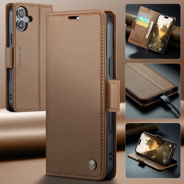 CaseMe iPhone 17 Etui 023 Series Brun