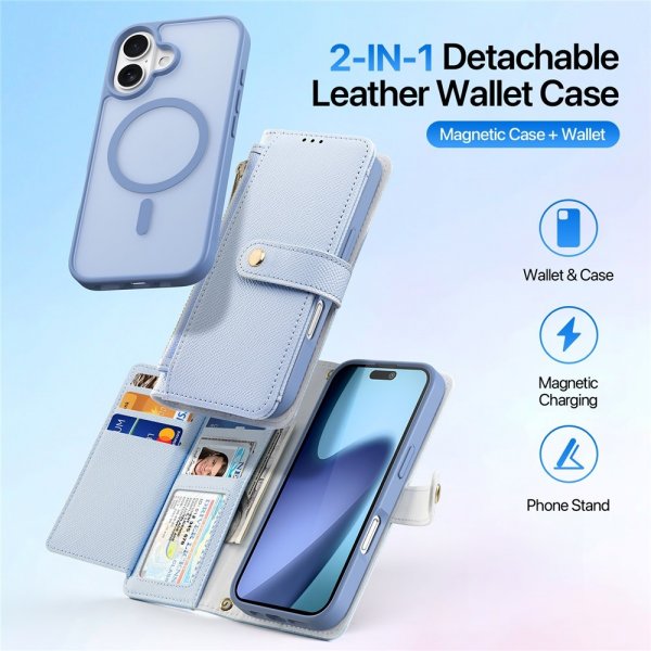 Dux Ducis iPhone 17 Etui 2-i-1 Lawa Series MagSafe Blå