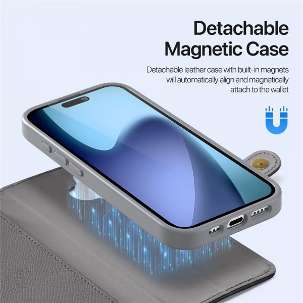 Dux Ducis iPhone 17 Etui 2-i-1 Lawa Series MagSafe Grå