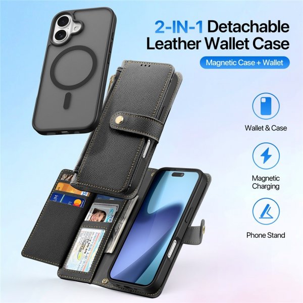 Dux Ducis iPhone 17 Etui 2-i-1 Lawa Series MagSafe Sort