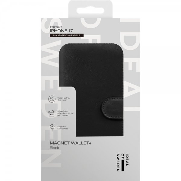 Ideal of Sweden iPhone 17 Etui Magnet Wallet+ MagSafe Sort