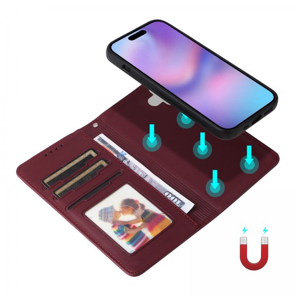 Betopnice iPhone 17 Etui med Aftageligt Cover 005 Rød