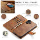 Dg.Ming iPhone 17 Etui med Aftageligt Cover Brun