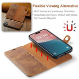 Dg.Ming iPhone 17 Etui med Aftageligt Cover Brun