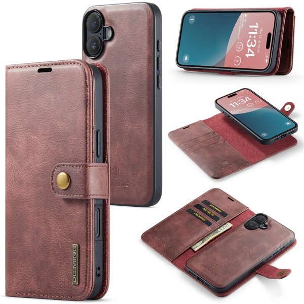 Dg.Ming iPhone 17 Etui med Aftageligt Cover Rød