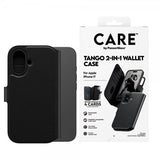 CARE by PanzerGlass iPhone 17 Etui Tango Two-in-One Wallet MagSafe Sort