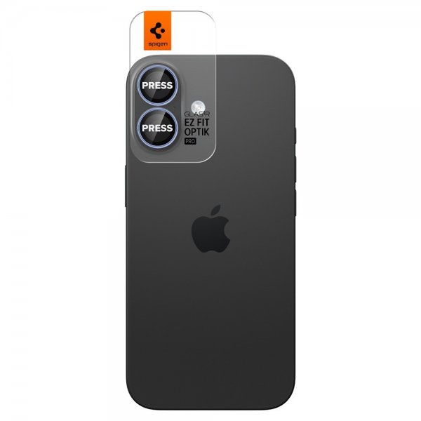 Spigen iPhone 17 Kamerabeskyttelse GLAS.tR EZ Fit Optik Pro 2-pak Blå