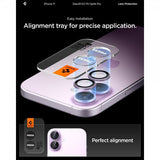 Spigen iPhone 17 Kamerabeskyttelse GLAS.tR EZ Fit Optik Pro 2-pak Lilla