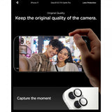 Spigen iPhone 17 Kamerabeskyttelse GLAS.tR EZ Fit Optik Pro 2-pak Sølv