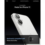 Spigen iPhone 17 Kamerabeskyttelse GLAS.tR EZ Fit Optik Pro 2-pak Sølv
