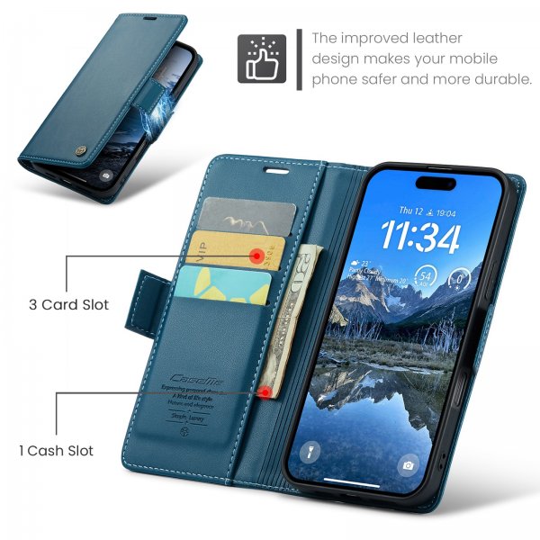 CaseMe iPhone 17 Pro Etui 023 Series Blå