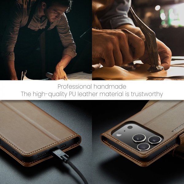 CaseMe iPhone 17 Pro Etui 023-serien Brun