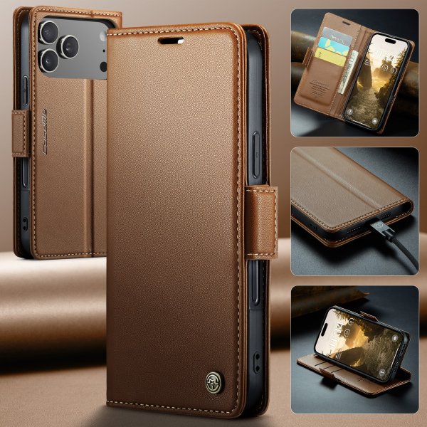 CaseMe iPhone 17 Pro Etui 023-serien Brun