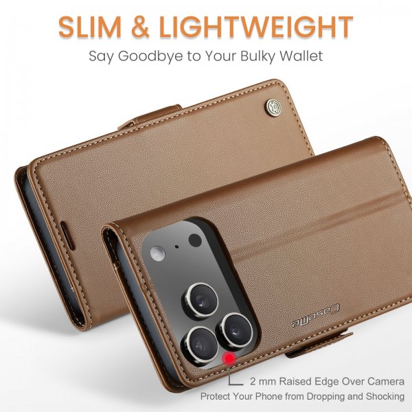 CaseMe iPhone 17 Pro Etui 023-serien Brun