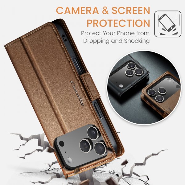 CaseMe iPhone 17 Pro Etui 023-serien Brun