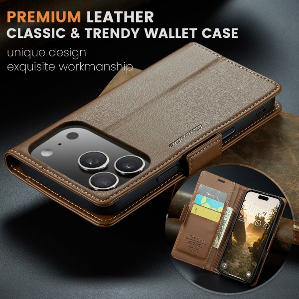 CaseMe iPhone 17 Pro Etui 023-serien Brun