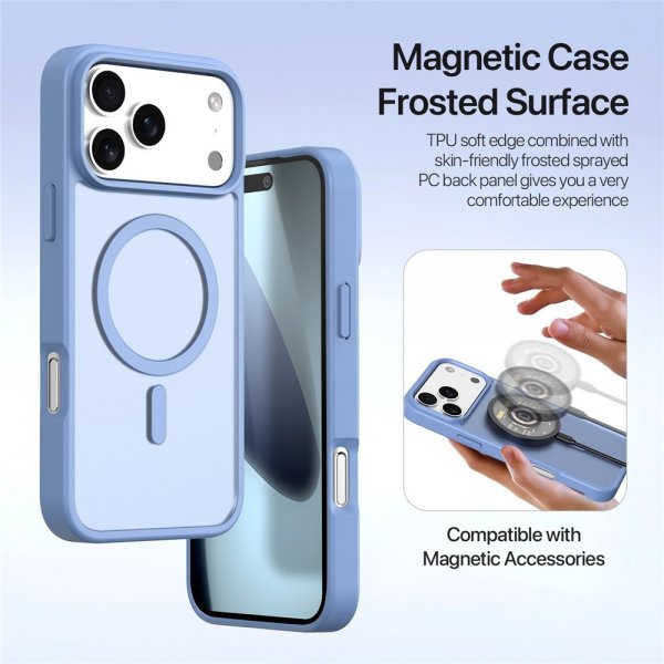 Dux Ducis iPhone 17 Pro Etui 2-i-1 Lawa Series MagSafe Blå