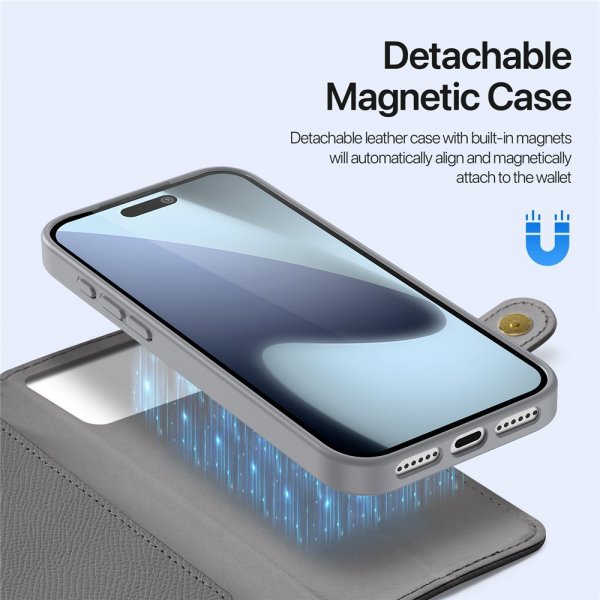 Dux Ducis iPhone 17 Pro Etui 2-i-1 Lawa Series MagSafe Grå