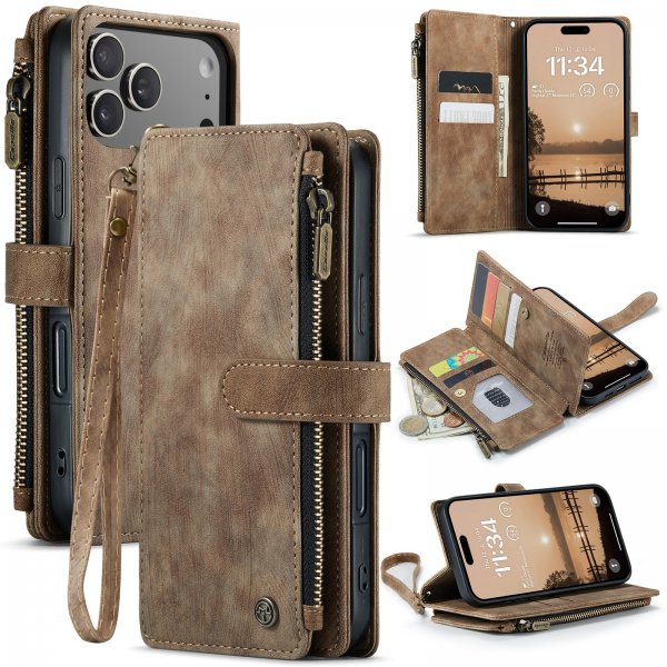 CaseMe iPhone 17 Pro Etui C30 Serie Brun