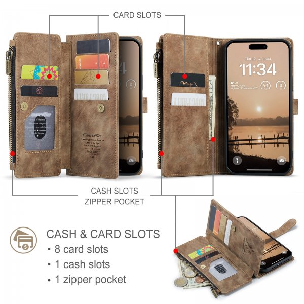 CaseMe iPhone 17 Pro Etui C30 Serie Brun