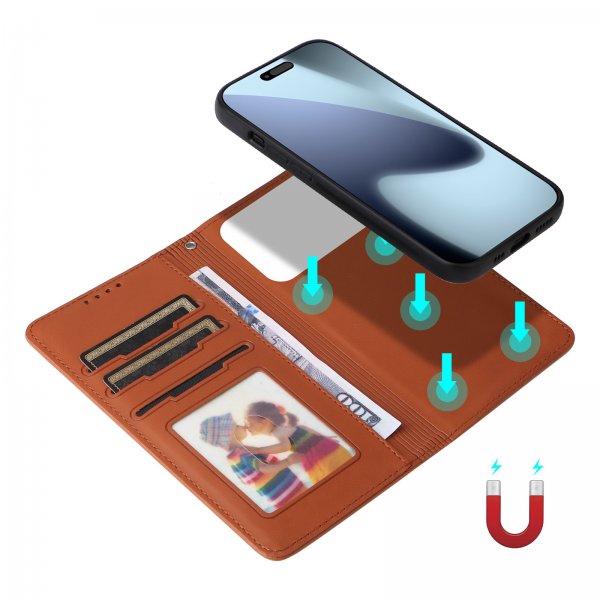 Betopnice iPhone 17 Pro Etui med Aftageligt Cover 005 Brun