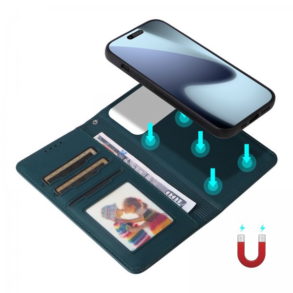 Betopnice iPhone 17 Pro Etui med Aftageligt Cover 005 Grøn