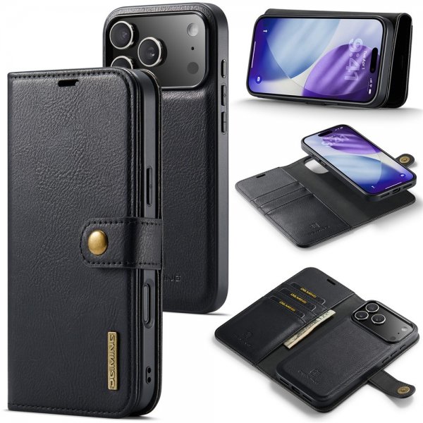 Dg.Ming iPhone 17 Pro Etui med Aftagelig Skal Sort