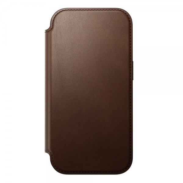Nomad iPhone 17 Pro Etui Modern Læder Folio Brun