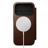 Nomad iPhone 17 Pro Etui Modern Læder Folio Brun