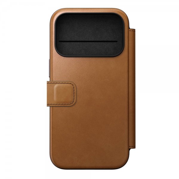 Nomad iPhone 17 Pro Etui Modern Leather Folio English Tan
