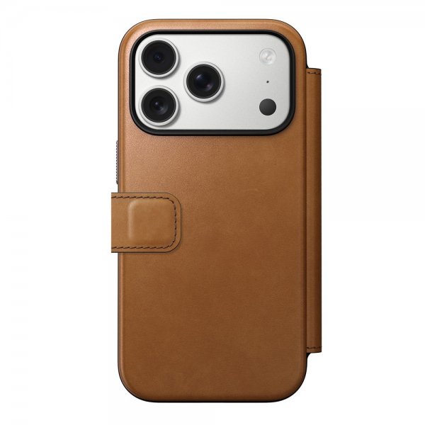 Nomad iPhone 17 Pro Etui Modern Leather Folio English Tan