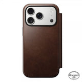 Nomad iPhone 17 Pro Etui Modern Læder Folio Horween Rustic Brown