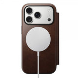 Nomad iPhone 17 Pro Etui Modern Læder Folio Horween Rustic Brown