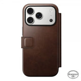 Nomad iPhone 17 Pro Etui Modern Læder Folio Horween Rustic Brown