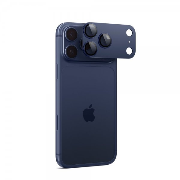 Spigen iPhone 17 Pro Kamerabeskyttelsesglas.tR EZ Fit Optik Pro XL Blå