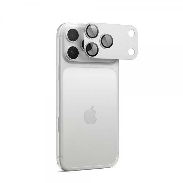 Spigen iPhone 17 Pro Kamerabeskyttelsesglas.tR EZ Fit Optik Pro XL Sølv