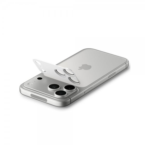 Spigen iPhone 17 Pro Kamerabeskyttelsesglas.tR EZ Fit Optik Pro XL Sølv