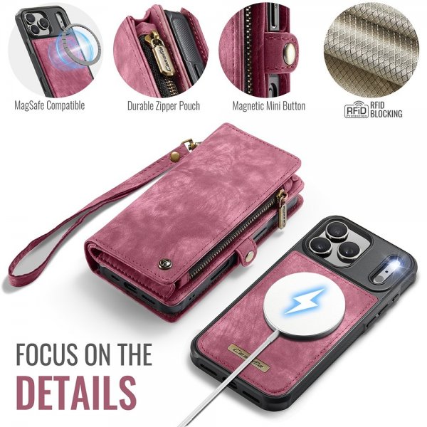 CaseMe iPhone 17 Pro Max Cover 008 Series Aftageligt Cover Rød