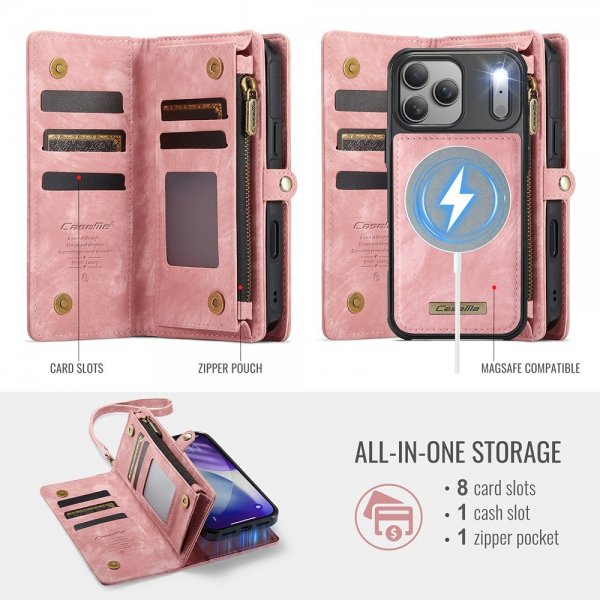 CaseMe iPhone 17 Pro Max Cover 008 Series Aftageligt Cover Rosa